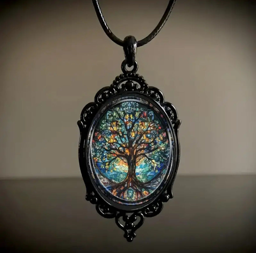 Wholesale Vintage Gothic Crow Cross Witch Necklace